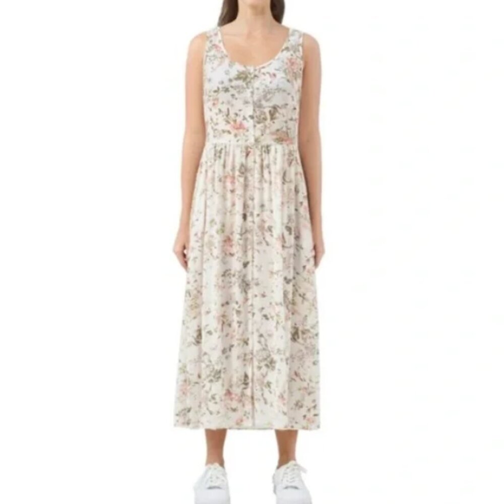 FRYE Floral Button Midi Dress w/ Pockets - Size XL - Picture 3 of 8